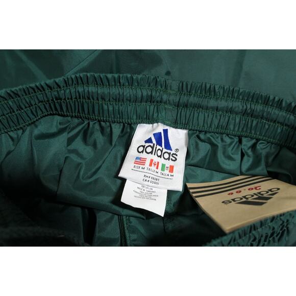 NWT Rare Adidas Vintage Nylon Forest Green Track Pants Youth Medium YM - Picture 5 of 11